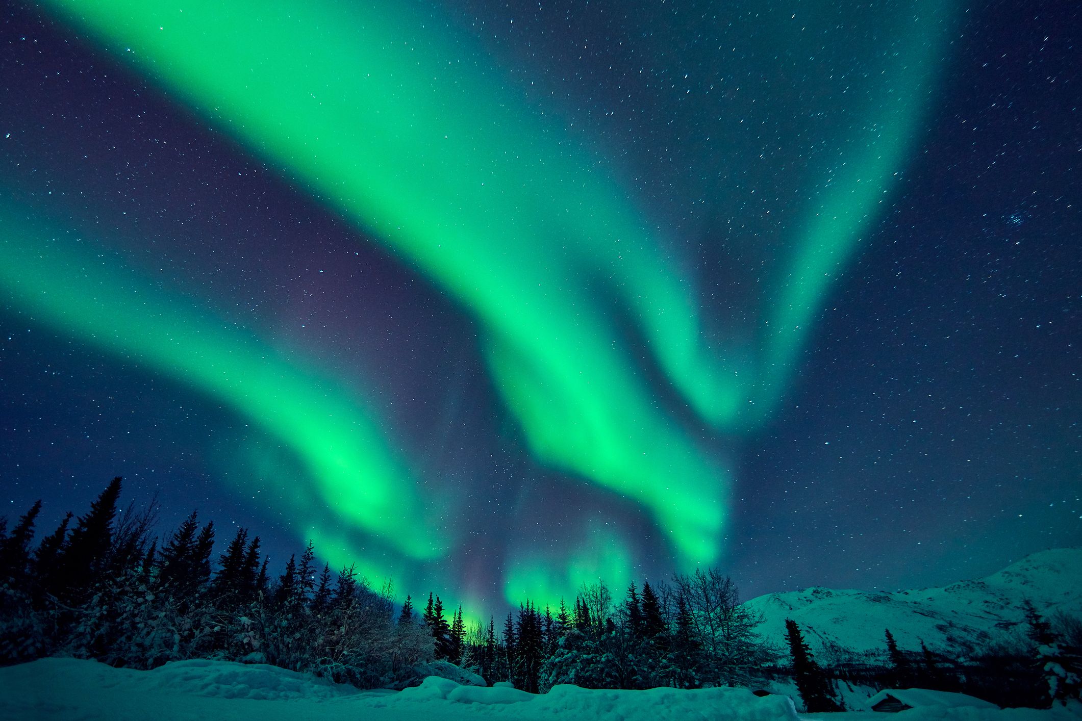 Green Aurora Borealis, Alaska