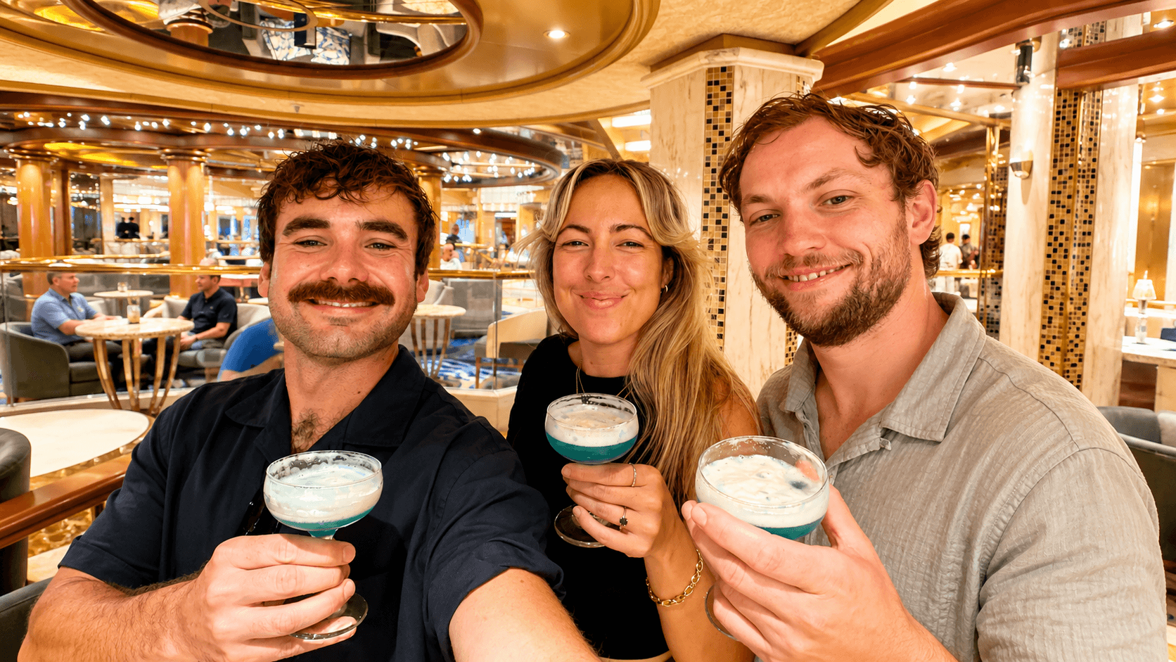 Post-dinner drinks aboard Enchanted Princess