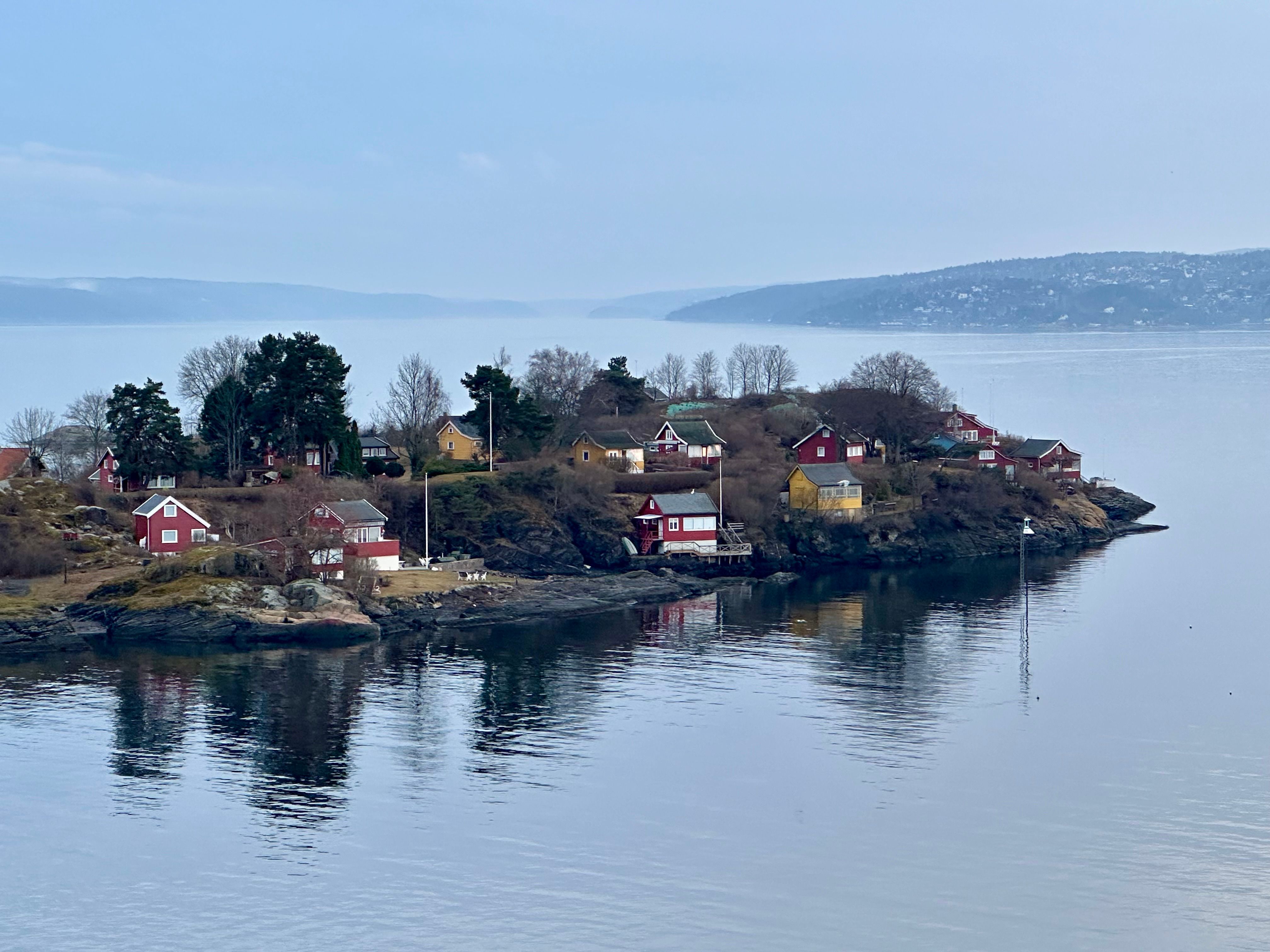 Houses on a remote island