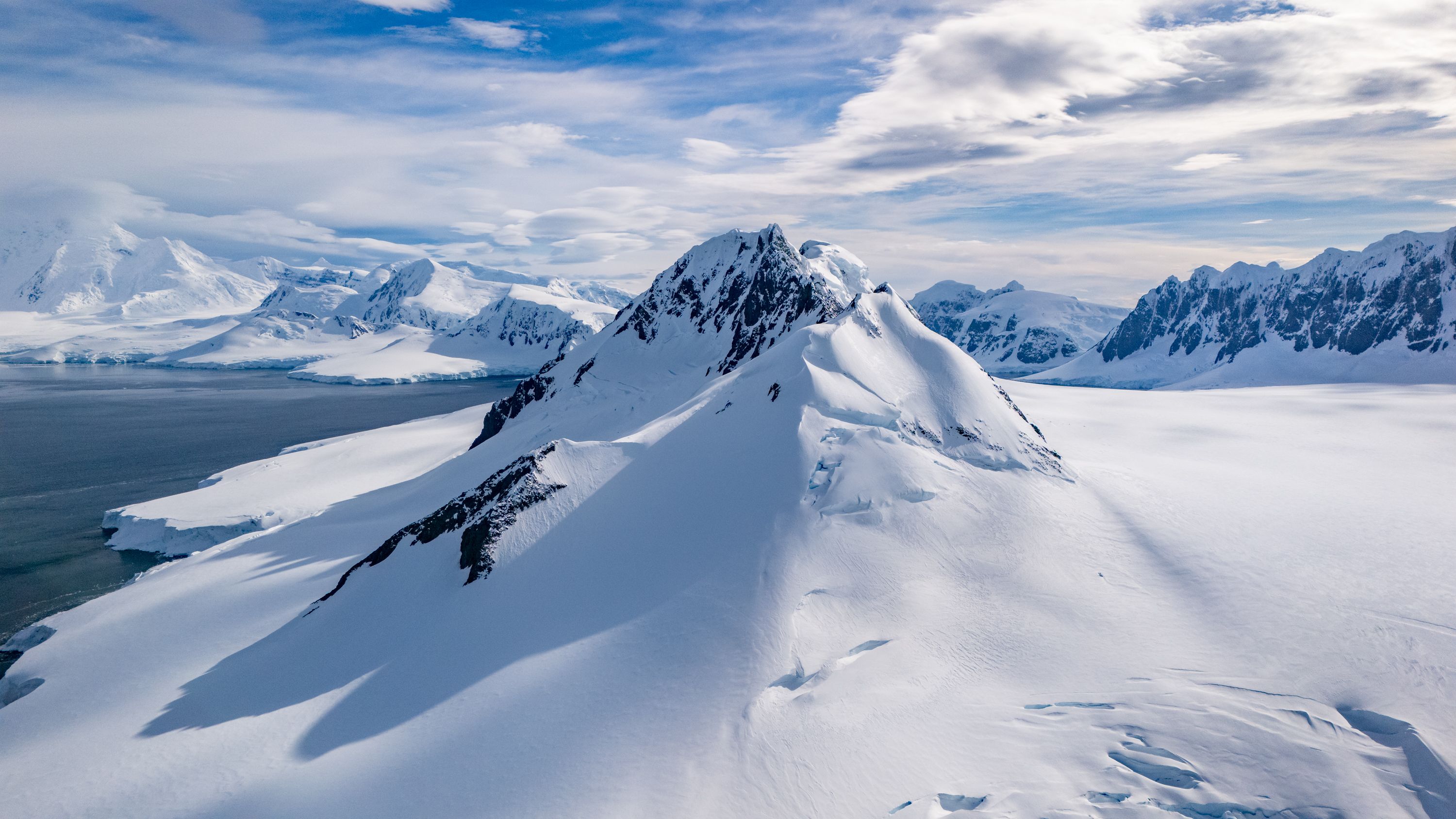 Snowy landscapes of Antarctica