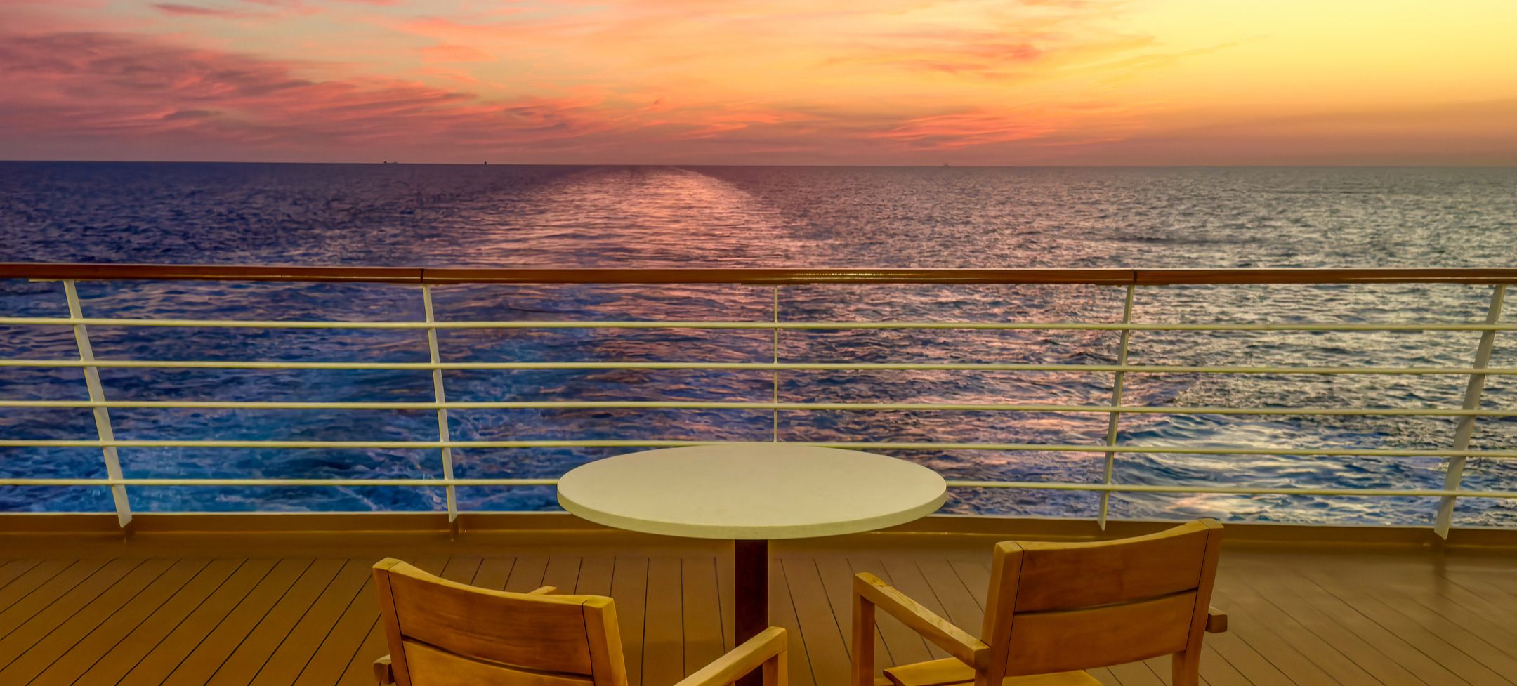 cruise ship sunset